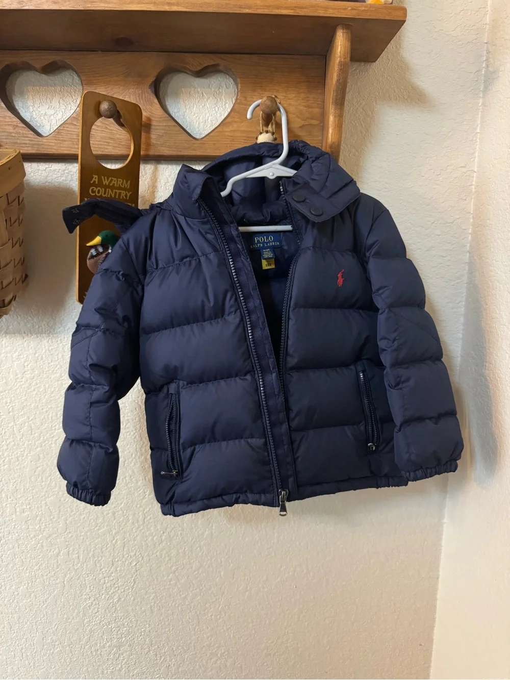 Polo Ralph Lauren Navy Puffer Jacket - Kids Size 4t